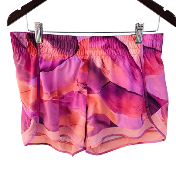 Athleta Printed Mesh Racer Run Shorts Training Running Athletic - Picture 5 of 11